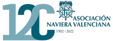 Logo 120 years Asociación Naviera Valenciana