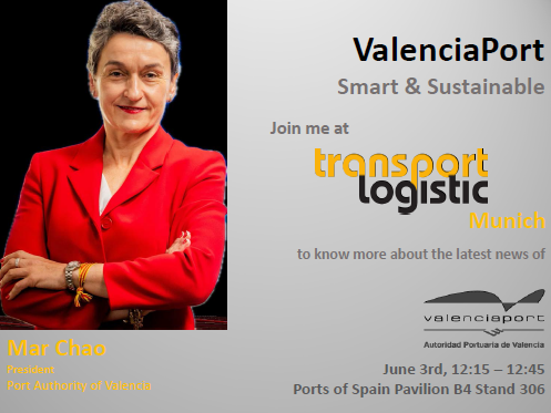 Invitacin presentacin Valenciaport en TRANSPORT LOGISTIC Munich 2025.